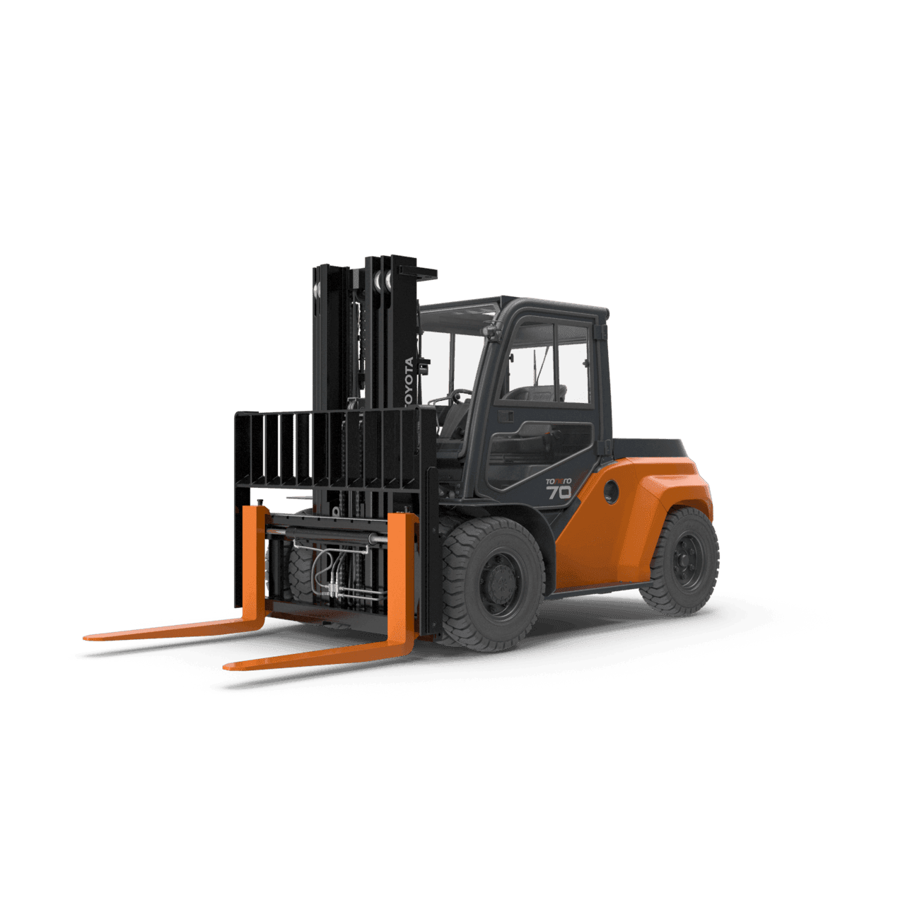 Orange Forklift