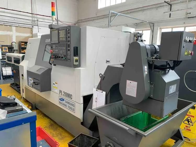 Samsung PL20MC high-precision CNC turning center with live tooling